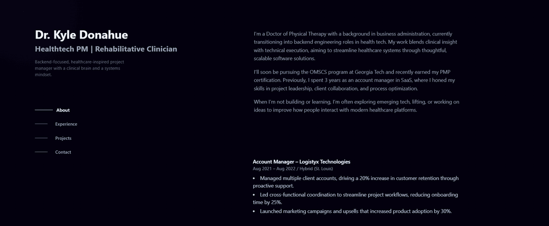 Portfolio Website preview